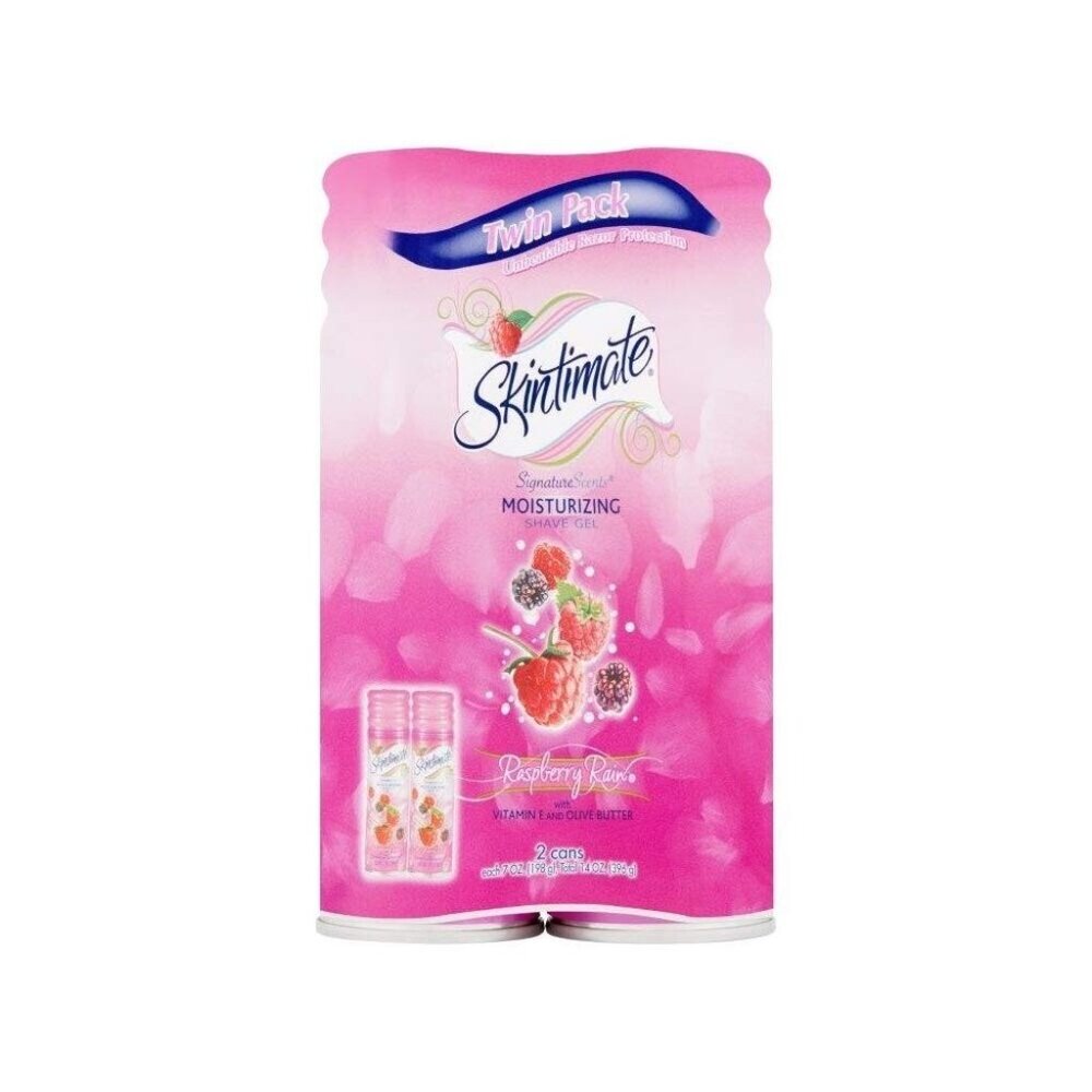Skintimate Signature Scents Shave Gel, Raspberry Rain, 7 oz, 2 Pack